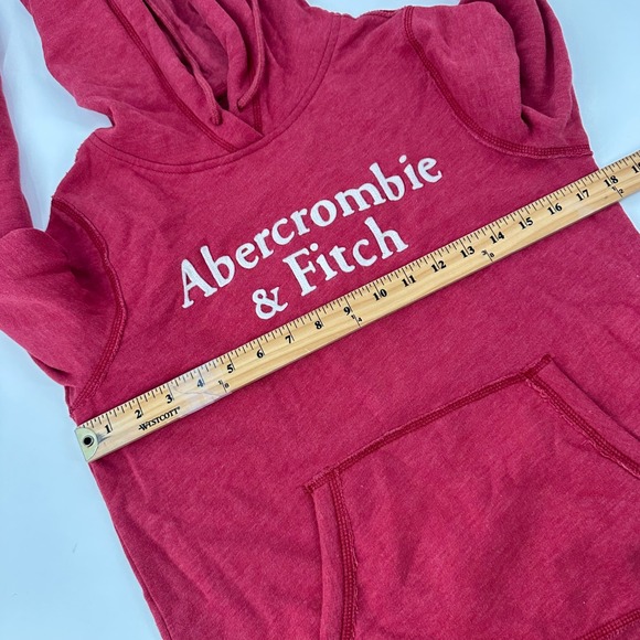 Abercrombie & Fitch Hoodie Womens Small Red Logo‎ Pullover Sweatshirt Soft AF - Picture 3 of 10